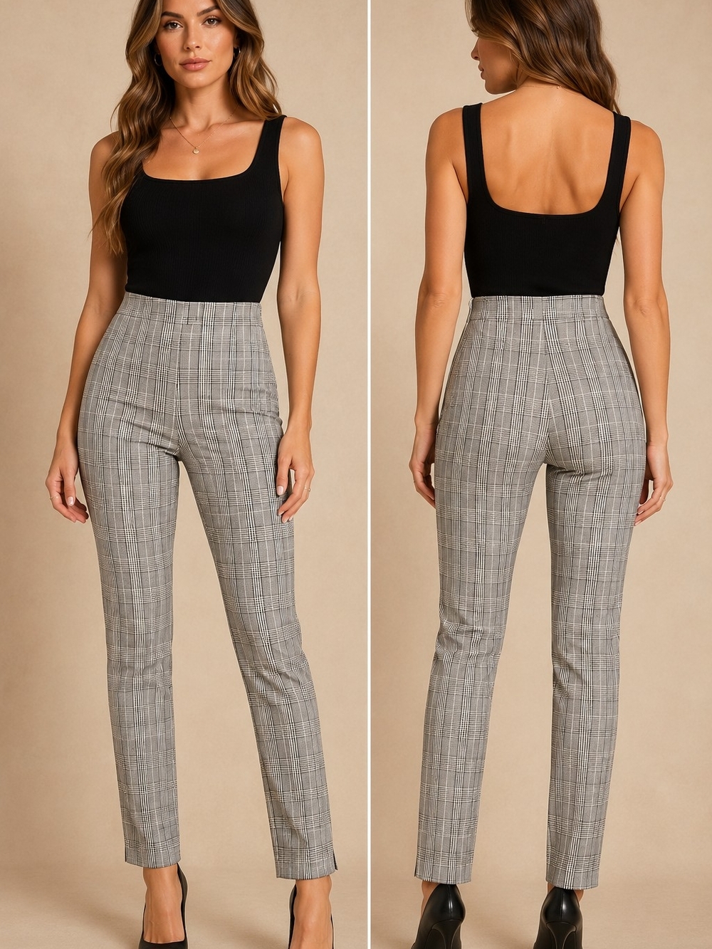 Dynamite Plaid High Waisted XS